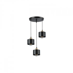Lustre, Lustra Elza, 3xE27, negru+cupru - savelectro.ro