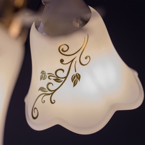 Lustra Fucsia LY-3095, 3xE27, alba+aurie, IP20, Klausen [6]- savelectro.ro