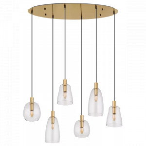 Lustra Garri 15789-6HM, 6x14, aurie+transparenta, IP20, Globo Lighting [4]- savelectro.ro