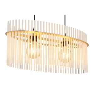 Lustre, Lustra Gorley, 2xE27, IP20, auriu mat/opala transparenta, Globo Lighting - savelectro.ro