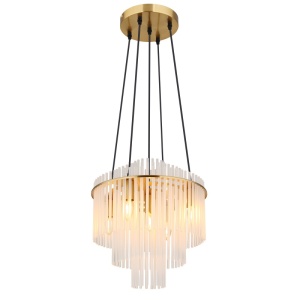 Lustre, Lustra Gorley, 5xE14, IP20, auriu mat/opal transparent, Globo Lighting - savelectro.ro