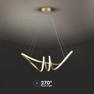 Lustra LED 8011-VT, 24W, 3240lm, lumina calda, IP20, aurie, V-Tac [7]- savelectro.ro