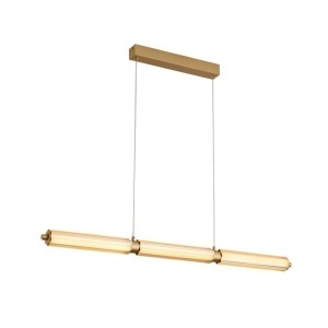 Lustre LED, Lustra LED Astro, 24W, 1885 lm, lumina calda (3000 K), IP20, ambra+aurie, Klausen - savelectro.ro