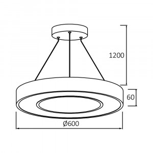Lustra LED Blade BR-BH16-06287, rotunda, 45W, 4050lm, lumina calda+neutra+rece, IP20, maro, Braytron [3]- savelectro.ro