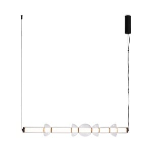 Corpuri de iluminat, Lustra LED Cosmo MOD210PL-L39B3K, 39W, 4800lm, lumina calda, IP20, neagra+transparenta, Maytoni - savelectro.ro