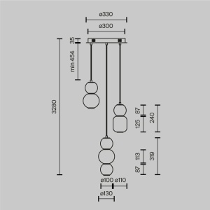 Lustra LED Drop MOD273PL-L33G3K, 33W, 4000lm, lumina cald, IP20, aurie, Maytoni [4]- savelectro.ro