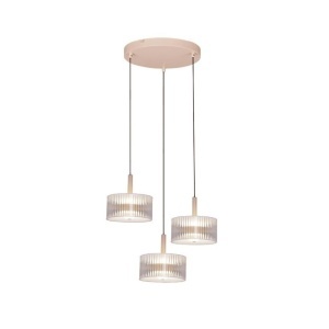 Lustre LED, Lustra LED Hoop, 24W, 1650 lm, lumina neutra (4000 K), IP20, bej+transparenta, Klausen - savelectro.ro