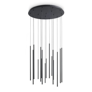 Lustra LED Look Drop D16, 31W, 2300lm, lumina calda (3000 K), IP20, neagra, Ideal Lux