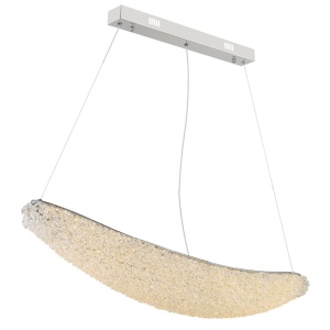 Lustre LED, Lustra LED Nadure 40W, 3400 lm, lumina calda/neutra/rece, cristale, 105 cm, telecomanda, dimabila, IP20, crom, Globo Lighting - savelectro.ro