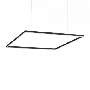 Lustra LED Oracle 259208, patrata, 51W, 5250lm, lumina calda, IP20, neagra, Ideal Lux [1]- savelectro.ro