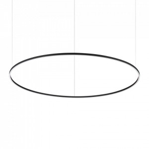 Lustre LED, Lustra LED Oracle 285061, rotunda, 87W, 6250lm, lumina calda, IP20, neagra, Ideal Lux - savelectro.ro