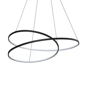Lustre LED, Lustra LED Oz, 75W, 3890lm, lumina calda (3000 K), IP20, neagra, Ideal Lux - savelectro.ro