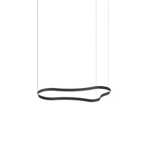 Lustre LED, Lustra LED Waves-2, 45W, 1990lm, lumina calda (3000 K), IP20, neagra, Ideal Lux - savelectro.ro