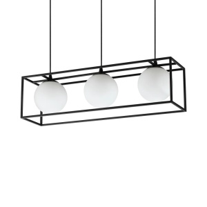 Lustre, Lustra Lingotto 3xE14, IP20, neagra, Ideal Lux - savelectro.ro