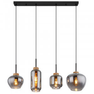 Lustra Matt 15549-4H, 4xE27, neagra+fumurie, IP20, Globo Lighting [3]- savelectro.ro