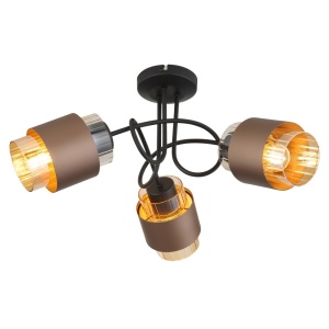 Lustre, Lustra Milley, 3xE27, IP20, negru mat/chihlimbar, Globo Lighting - savelectro.ro