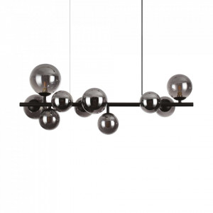 Lustra Perlage 271408, 10xG9, neagra+fumurie, IP20, Ideal Lux