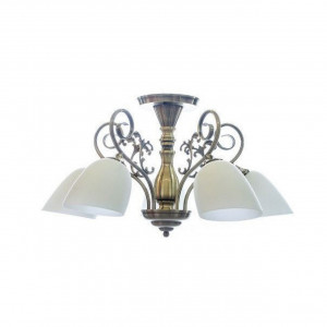 Lustre, Lustra Robyn LY-3276, 5xE27, alba+ bronz, IP20, Klausen - savelectro.ro