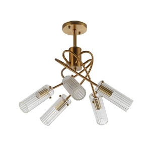 Corpuri de iluminat, Lustra Spire 5, 5xE14, cupru, Klausen - savelectro.ro