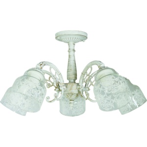 Lustre, Lustra Sting LY-3208, 5xE27, alb patinat, IP20, Klausen - savelectro.ro