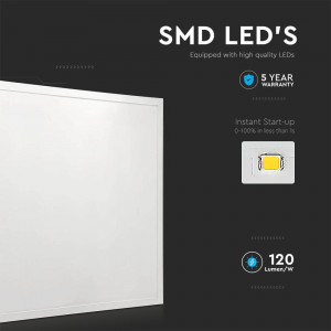 Panou LED Samsung 216706-VT, 595x595mm, 36W, 4320lm, lumina neutra, alb, IP20, V-TAC [6]- savelectro.ro