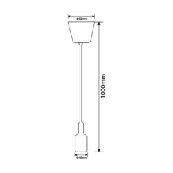 Pendul BY45-00104, 1xE27, albastru, IP20, Braytron [4]- savelectro.ro