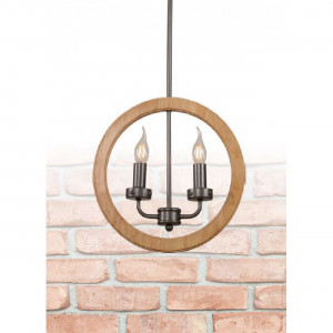 Corpuri de iluminat, Pendul Cesena KL6348, 2xE14, maro+negru, IP20, Klausen - savelectro.ro