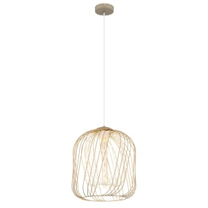 Pendule, Pendul Dichti, 1xE27, Ø350 mm, IP20, nisipiu mat+alb mat, Globo Lighting - savelectro.ro