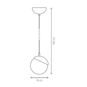 Pendul Globe KL111115, 1xE14, alb+negru, IP20, Klausen [5]- savelectro.ro
