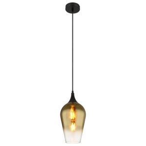 Pendule, Pendul Lavus 15552H2, 1xE27, IP20, negru mat/auriu, Globo Lighting - savelectro.ro