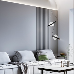 Pendul LED Enigma MOD150PL-L5W3K, 5W, 450lm, lumina calda, IP20, negru+alb, Maytoni [1]- savelectro.ro