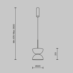 Pendul LED Kyoto MOD178PL-L11W3K, 11W, 1300lm, lumina calda, IP20, alb, Maytoni [4]- savelectro.ro