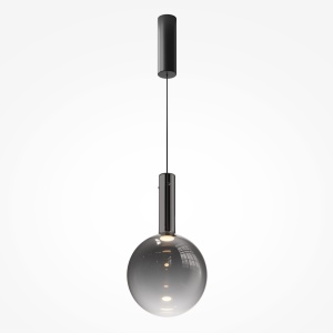 Pendul LED Nebula MOD182PL-L6B3K, 6W, 700lm, lumina calda, IP20, negru+fumuriu, Maytoni [1]- savelectro.ro