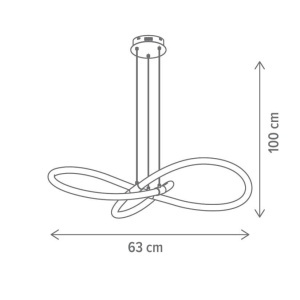 Pendul LED Smart Fiora, 49W, lumina calda/neutra/rece, alb, Klausen [3]- savelectro.ro