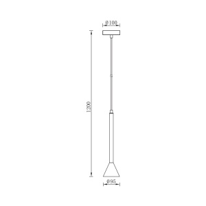 Pendul Longspot BR-BV05-00070, 1xGU10, negru, IP20, Braytron [4]- savelectro.ro