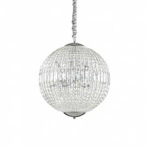Pendul Luxor 116228, 8xG9, crom+transparent, IP20, Ideal Lux [1]- savelectro.ro