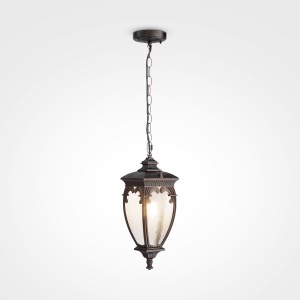Pendule, Pendul pentru exterior Fleur O414PL-01BZ, 1xE27, negru+transparent, IP44, Maytoni - savelectro.ro