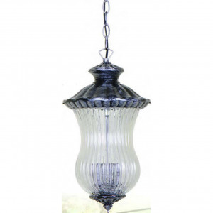 Klausen Stoc, Pendul pentru exterior Manchester, 2xE14, negru antic, transparent, sticla, Klausen - savelectro.ro