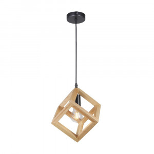 Pendul Rhombus, 1 bec, dulie E27, lemn si plastic, Klausen [2]- savelectro.ro
