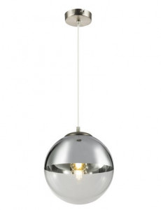 Pendul Varus 15852, 1xE27, nichel mat+transparent, IP20, Globo [2]- savelectro.ro