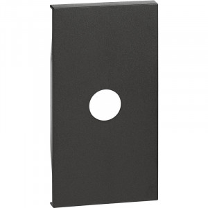 Placa priza TV neagra, 2 module, Bticino Living Now