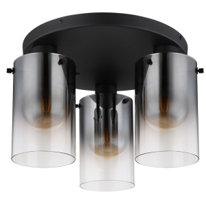 Plafoniera Florentina, 3xE27, IP20, negru mat/fumuriu transparent, Globo Lighting [2]- savelectro.ro