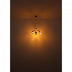 Plafoniera Gerly 60297-3D, 3xE14, fumurie+neagra+maro, IP20, Globo Lighting [4]- savelectro.ro