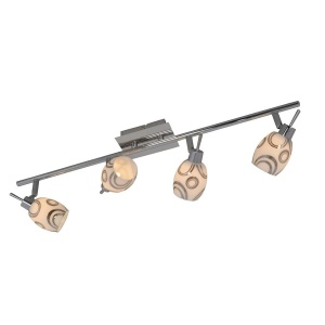 Plafoniere, Plafoniera Jazz KL7775, 4xG9, nichel + sticla alba, design modern, IP20 - savelectro.ro