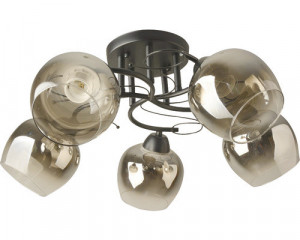 Plafoniera Kano KL100042, 5xE27, neagra, IP20, Klausen [1]- savelectro.ro