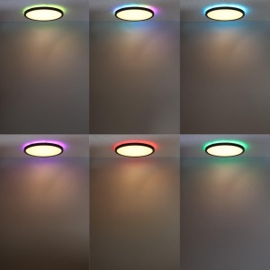 Plafoniera LED 2941-OP, 18W, RGB, 1440 lm, lumina calda/neutra/rece, IP20, dimabila, neagra, Optonica [4]- savelectro.ro