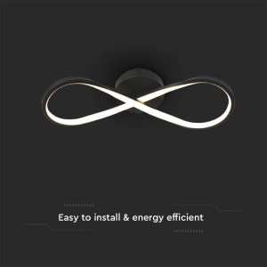 Plafoniera LED 7002, 24W, 2560lm, lumina calda, IP20, neagra, V-TAC [5]- savelectro.ro