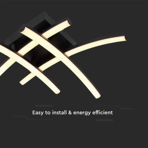 Plafoniera LED 7003, 24W, 2560lm, lumina calda, IP20, neagra, V-TAC [3]- savelectro.ro