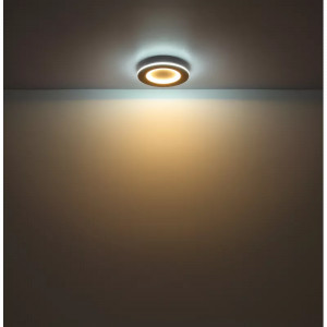 Plafoniera LED Clay 41767Q, 23W, 1800lm, lumina calda+neutra+rece, IP20, maro+alba, Globo Lighting [6]- savelectro.ro
