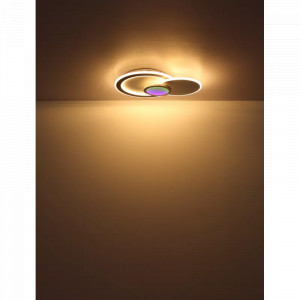 Plafoniera LED Gisell 41394-40, cu telecomanda, RGB, 40W, 2300lm, lumina calda+neutra+rece, IP20, alba+neagra, Globo Lighting [17]- savelectro.ro
